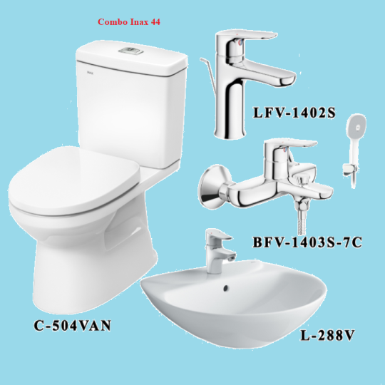 COMBO BỒN CẦU INAX C-504VA + L-288V + VÒI LFV-1402S + CỦ SEN BFV-1403S-7C