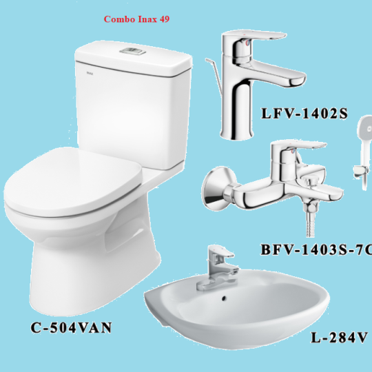 COMBO BỒN CẦU INAX C-504VA + L-284V + VÒI LFV-1402S + CỦ SEN BFV-1403S-8C