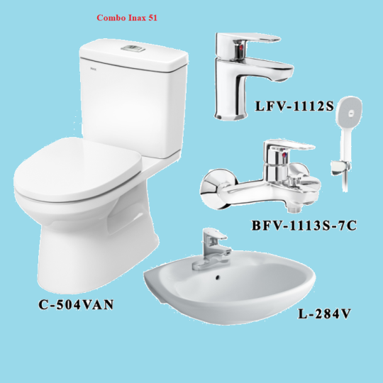 COMBO INAX C-504VA + L-284V + VÒI LFV-1112S + CỦ SEN BFV-1113S-7C
