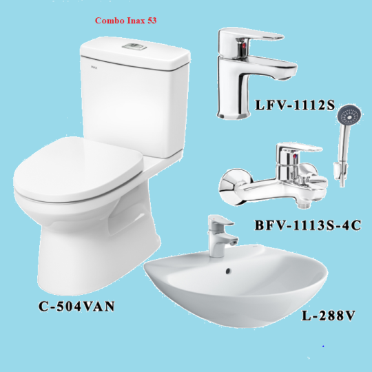 COMBO INAX C-504VA + L-288V + VÒI LFV-1112S + CỦ SEN BFV-1113S-4C