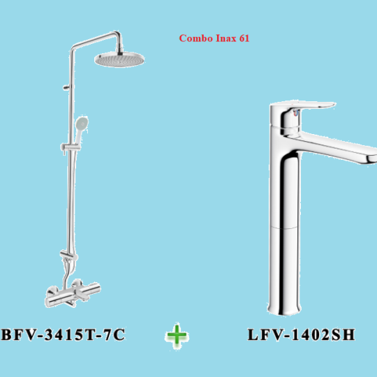 COMBO INAX SEN CÂY BFV-3415-7C + VÒI LAVABO LFV-1402SH