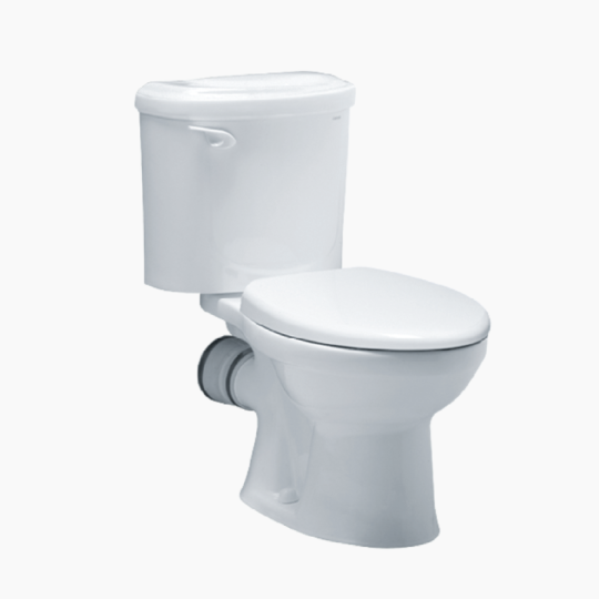 BỒN CẦU CAESAR CPT1332 HAI KHỐI THOÁT NGANG XẢ GẠT