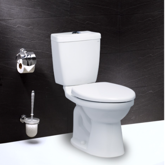 BỒN CẦU CAESAR CT1325 HAI KHỐI 1 NHẤN NẮP THƯỜNG