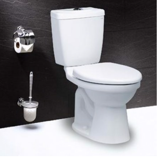 BỒN CẦU CAESAR CTS1325 HAI KHỐI 1 NHẤN NẮP ÊM