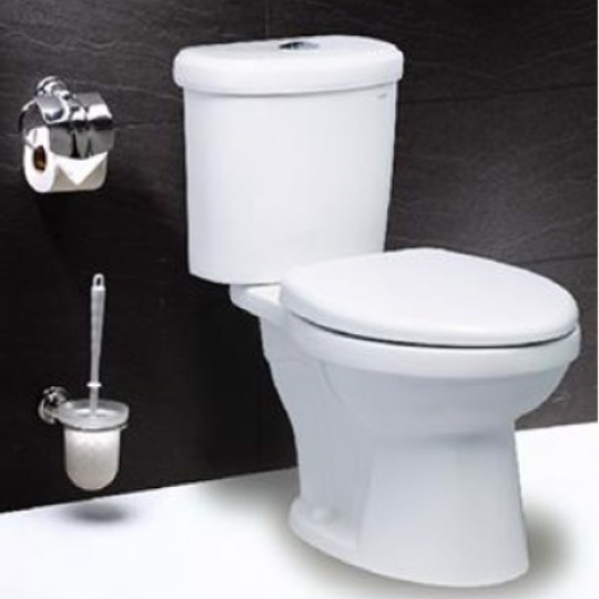 BỒN CẦU CAESAR CTS1338 HAI KHỐI 1 NHẤN NẮP ÊM