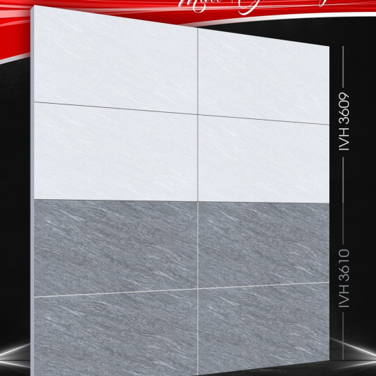 Gạch Ốp Tường 30x60 Đá Mờ Vân Xám Đen Vicenza IVH3609 - IVH3610