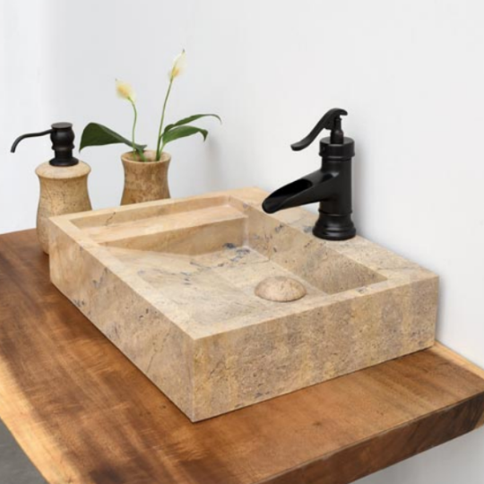 LAVABO ĐÁ TỰ NHIÊN ĐẶT BÀN KANLY MAR24V