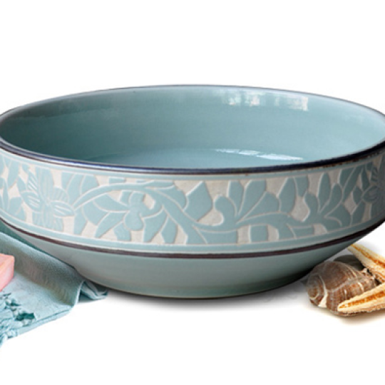 LAVABO SỨ HOA VĂN KANLY SU111