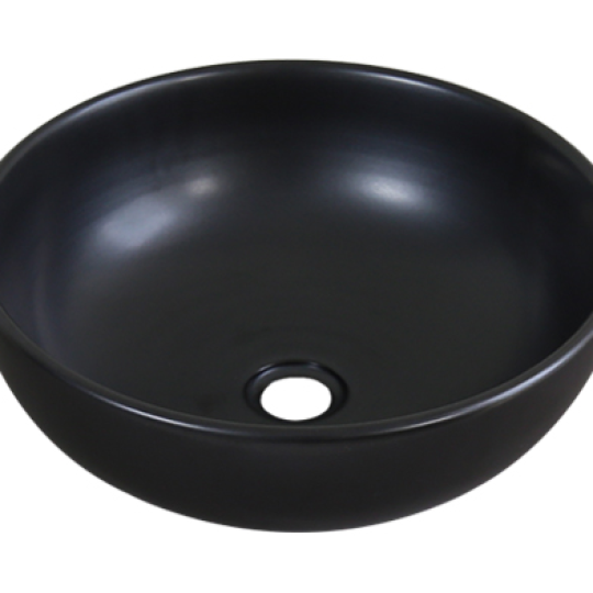 LAVABO TRÒN BẰNG SỨ KANLY SU512 MÀU ĐEN