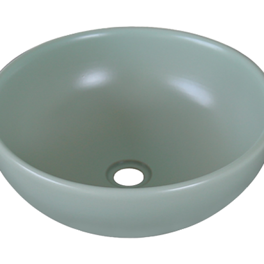 LAVABO TRÒN BẰNG SỨ KANLY SU516 XANH NGỌC