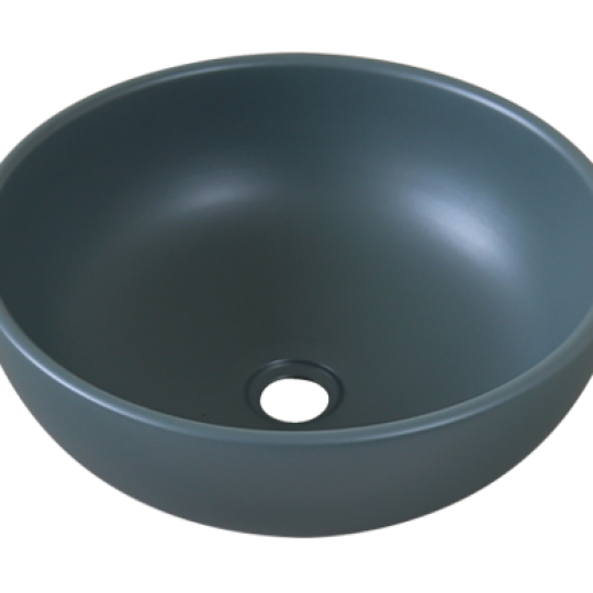 LAVABO TRÒN BẰNG SỨ KANLY SU517 MÀU XÁM