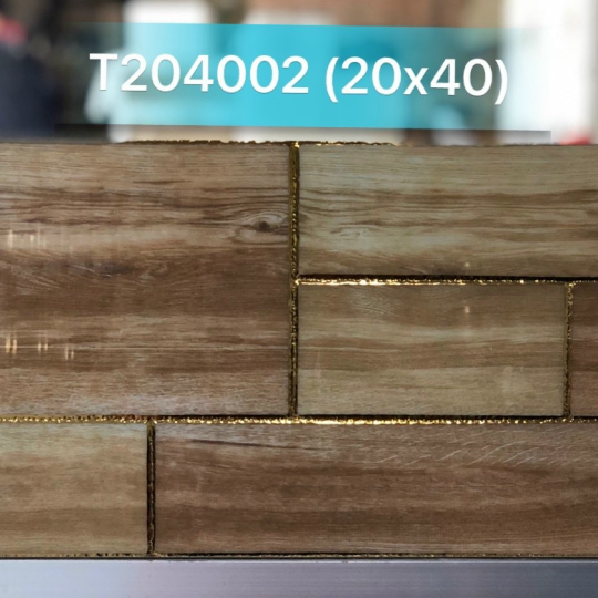 GẠCH TRANG TRÍ 20X40 ĐÁ VI TINH NHŨ VÀNG T204002