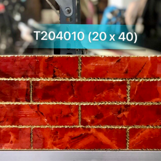GẠCH TRANG TRÍ 20X40 ĐÁ VI TINH NHŨ VÀNG T204010
