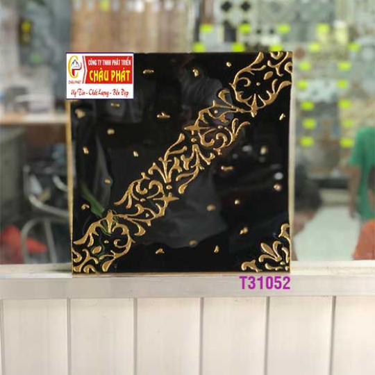 GẠCH TRANG TRÍ 30X30 ĐÁ VI TINH NHŨ VÀNG T31052