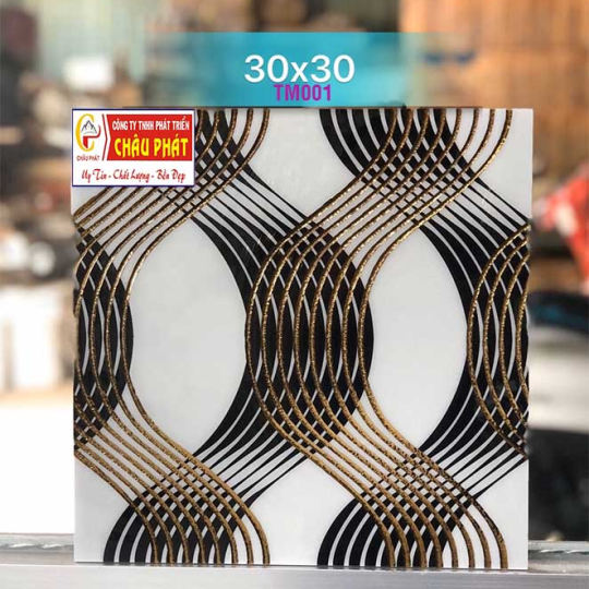 GẠCH TRANG TRÍ 30X30 NHŨ VÀNG TM001