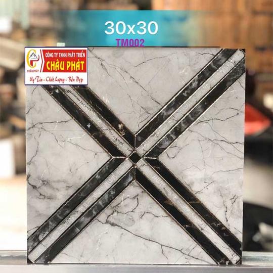 GẠCH TRANG TRÍ 30X30 NHŨ BẠC TM002