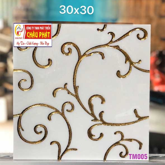 GẠCH TRANG TRÍ 30X30 NHŨ VÀNG TM005