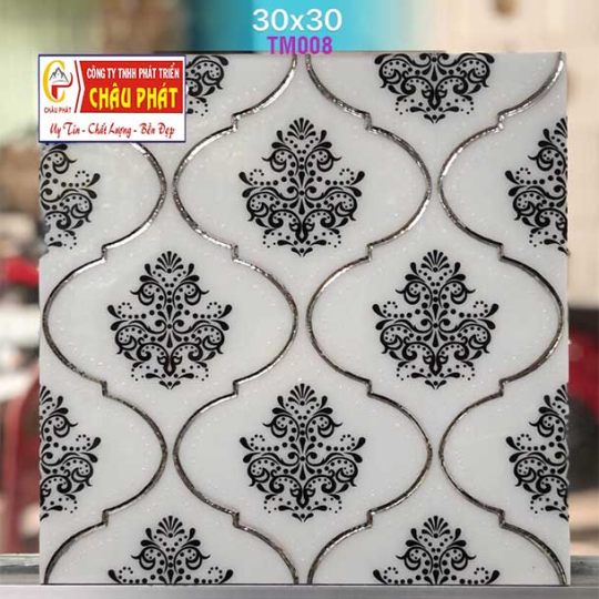 GẠCH TRANG TRÍ 30X30 NHŨ BẠC TM008