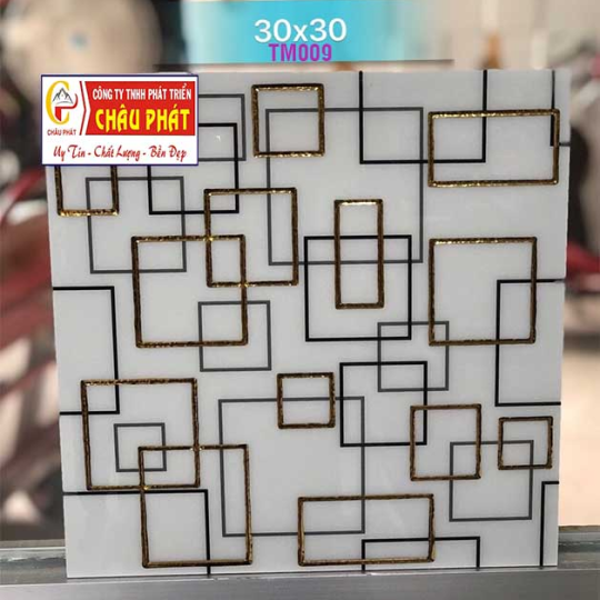 GẠCH TRANG TRÍ 30X30 NHŨ VÀNG TM009