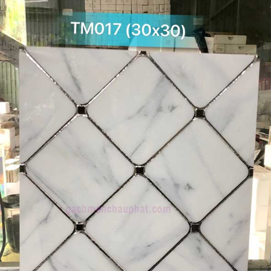 GẠCH TRANG TRÍ 30X30 NHŨ BẠC TM017