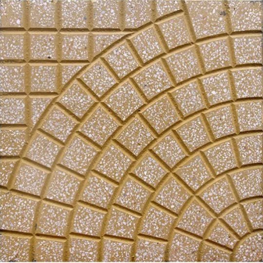 GẠCH VỈA HÈ 40X40 TERRAZZO CÁNH QUẠT VÀNG