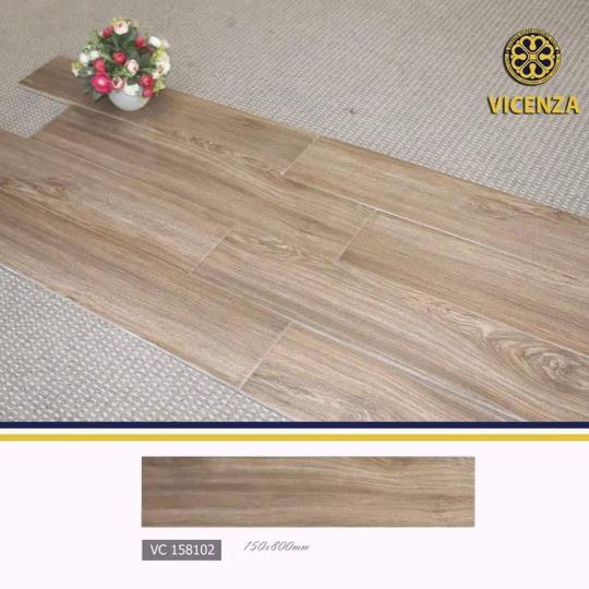 Gạch Lát Nền Giả Gỗ Thanh 15x80 Đá Mờ Men Matt VICENZA VC158102