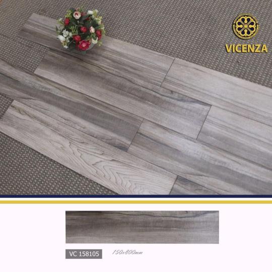 Gạch Lát Nền Giả Gỗ Thanh 15x80 Đá Mờ Men Matt VICENZA VC158105