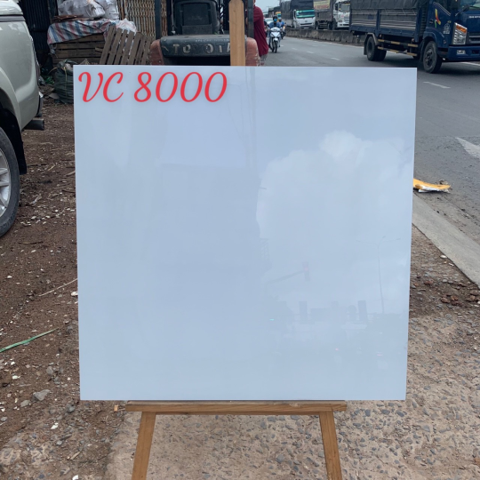 Gạch Lát Nền 80x80 Bóng Kính Trắng Trơn VICENZA VC8000