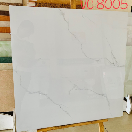 Gạch Lát Nền 80x80 Bóng Kính Trắng Vân Khói VICENZA VC8005