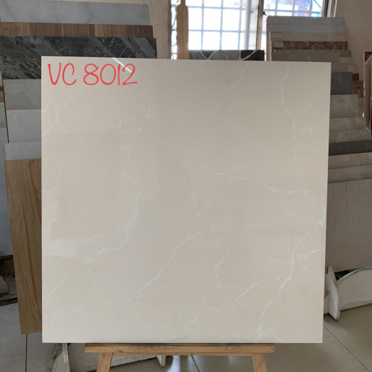Gạch Lát Nền 80x80 Bóng Kính Vàng Vân Trắng VICENZA VC8012