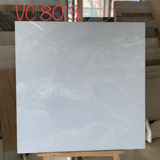 Gạch Lát Nền 80x80 Bóng Kính Xanh Ngọc Mây Trắng VICENZA VC8013