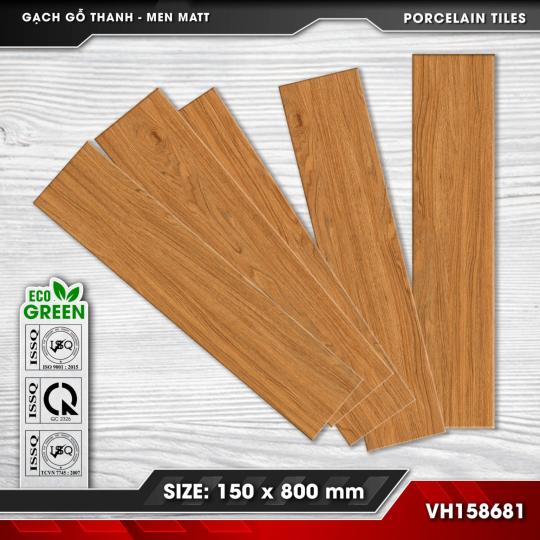 Gạch Lát Nền Giả Gỗ Thanh 15x80 Đá Mờ Men Matt VICENZA VH158681