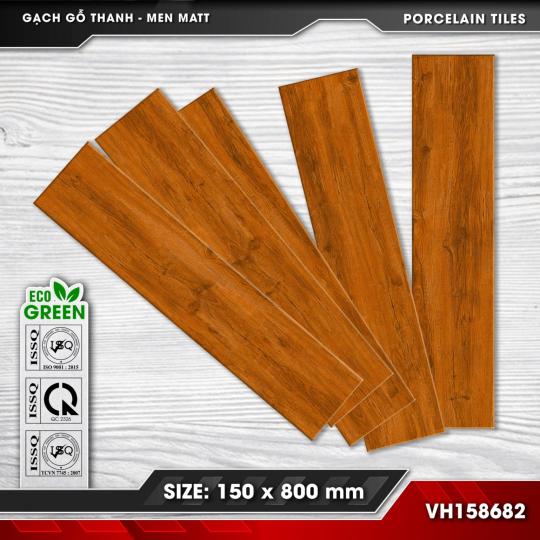 Gạch Lát Nền Giả Gỗ Thanh 15x80 Đá Mờ Men Matt VICENZA VH158682