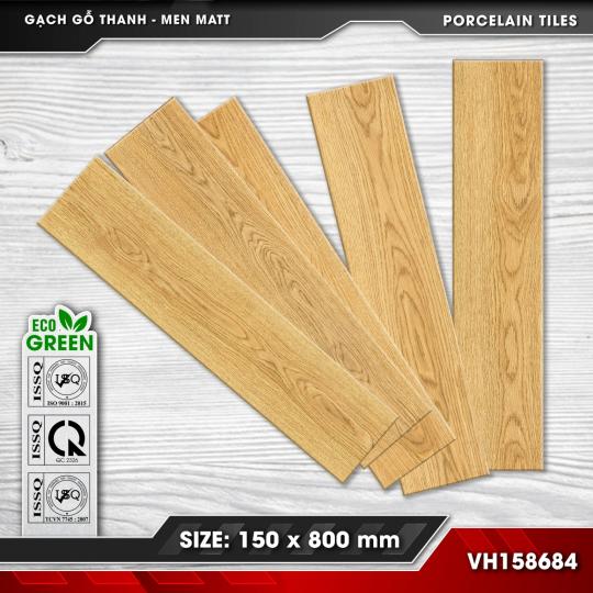 Gạch Lát Nền Giả Gỗ Thanh 15x80 Đá Mờ Men Matt VICENZA VH158684