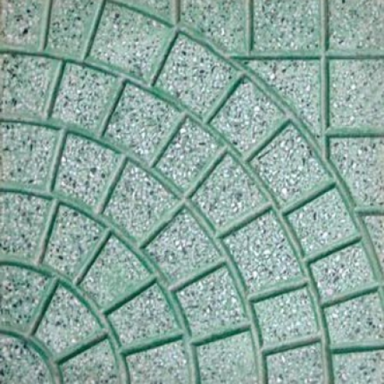 GẠCH VỈA HÈ 40X40 TERRAZZO CÁNH QUẠT XANH