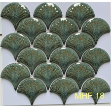 Gạch Mosaic Vảy Cá Vân Vỏ Sò Gốm Sứ MHF 18